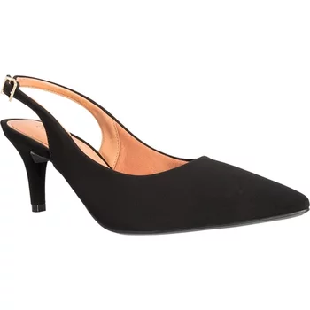 Scarpin Slingback Gabriela Salto Fino Nobuck Preto