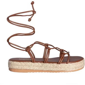 Sandália Gabriela Flatform Amarração Nó Caramelo