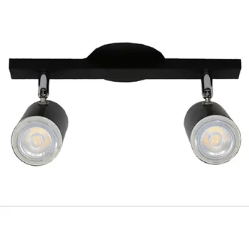 Spot De Sobrepor Duplo Aluminio - PRETO FOSCO