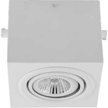 Plafon Sobrepor Aluminio Com Duas Prensas - BRANCO FOSCO