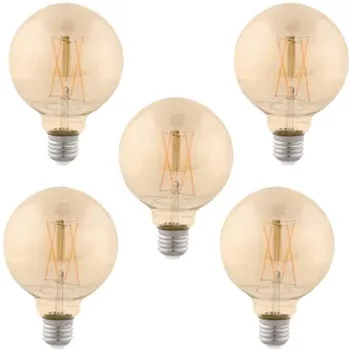 Kit 5 Lâmpadas Globo Filamento G95 E27 2W 200Lm 360° 2400K