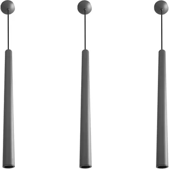 Kit 3 Pendentes Led Grafite Lisse