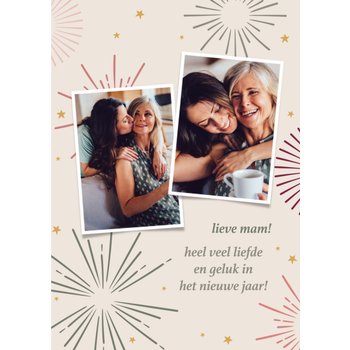 Nieuwjaarskaart | Lieve mam | Met fotos