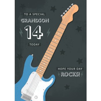 Verjaardagskaart | Gitaar met leeftijd