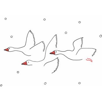 Eva Gans | Condoleancekaart | Ganzen