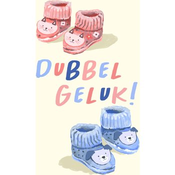 Drunk Girl Designs | Geboortekaart | Tweeling | Dubbel Geluk