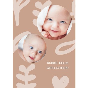 Geboortekaart | Dubbel geluk