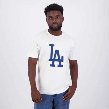 Camiseta New Era MLB Los Angeles Dodgers Essentials Branca e Azul