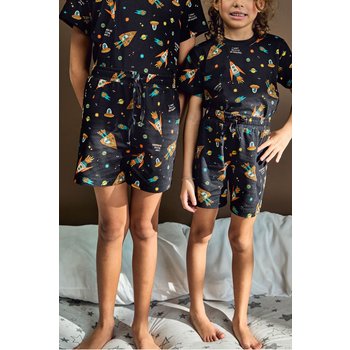 Bermuda Pijama Infantil Estampa Espacial