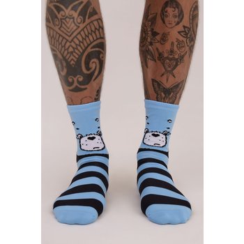 Meia Cano Médio Estampa Ursinhos Carinhosos Zangadinho