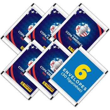 Copa América 2024 - 6 Envelopes (30 figurinhas) - Conmebol Copa América