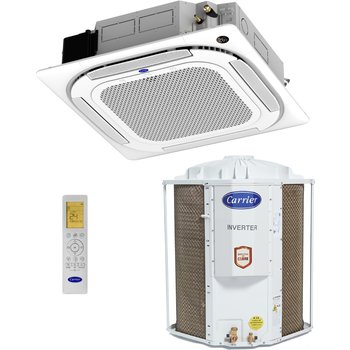 Ar Condicionado Split Cassete 4 Vias 60000 BTUs Inverter Carrier Frio 1F40KVQD60C5 - 220V