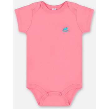 Body Bebê em Suedine Manga Curta Rosa Pink