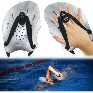 1 paire de pagaies de natation avec sangles réglables pour entraînement de force et de piscine, accessoires pour adultes et enfants Unisexe