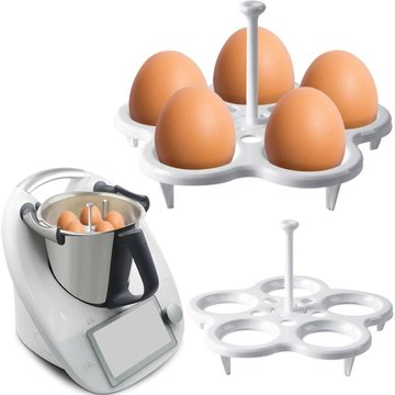 1 Pcs Support à Œufs pour Piscine Steam Eggs pour Thermomix-TM5 TM6 TM31, Accessoire de Cuiseur à Œufs 5 Trous, Panier de Cuisson Chaudière à Œufs Casier à DOLASO