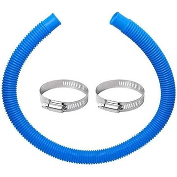 WAHAISON 1 pièce de Piscine - Tuyau de Rechange de Piscine 32mm/1.25in de Diamètre - 1.5m/59in de Longueur avec Clips Tuyau de Vidange de Piscine Facile à