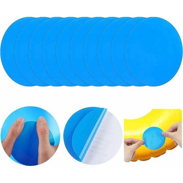 10 Pièces Patchs de Réparation Auto-Adhésifs en PVC, Patch de Réparation Piscine,Piscine Patch Kit De Réparation Auto-Adhésif Étanche,pour Ballons de