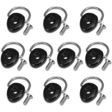 Asupermall - 10 Pieces Kayak Anneaux En d Ovales Avec Kit De Vis Kit D'Arrimage De Montage De Boucle De Pont Canoe Bateau Accessoires De Materiel De