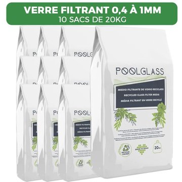 Llofer - 10 sacs de 20KG Verre filtrant pour piscine 0,4 à 1mm