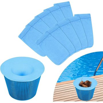 10PCS Chaussettes de Skimmer de piscine WAHAISON, Chaussettes d'écumeur de piscine, Préfiltre Skimmer Réutilisable et élastique pour Piscine