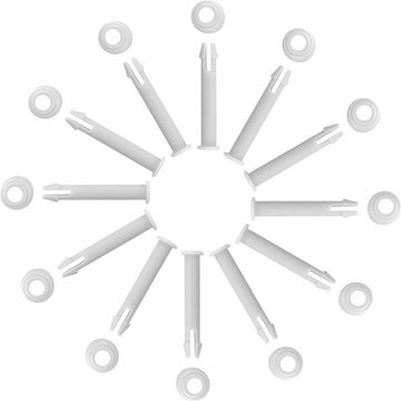 Tanabata - 12 pièces Broches de Joint de Piscine en Plastique et Joints Broches de connecteur de Piscine pour Cadre en métal Rond Joints de Piscine