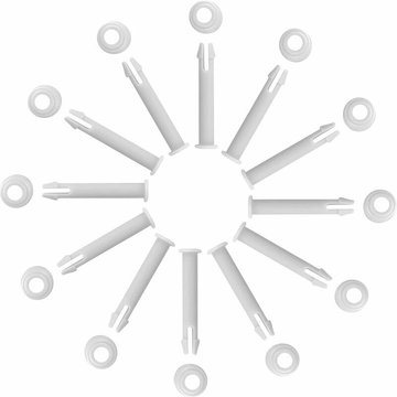 12 pièces Broches de Joint de Piscine en Plastique et Joints Broches de connecteur de Piscine pour Cadre en métal Rond Joints de Piscine en