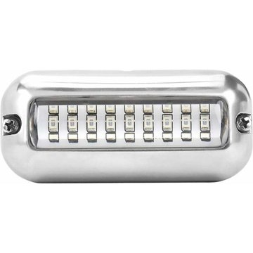 14W LED Éclairage Sous-Marin FOZIY, 12V Feu de Navigation pour Bateau Inoxydable, IP68 Étanche sous l'eau Lumière de Faisceau de Navire Piscine (Bleu)