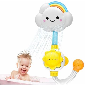 1pc Jouets de Bain TUMALAGIA pour bébé, Piscine, Douche, Jet d'eau, Beau Jouet Squirt Nuage Arc-en-Eau, Robinet de Douche pour Les Tout-Petits Enfants