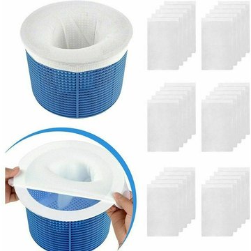 Chaussettes Skimmer AYYQH, Filtre Jetable pour Skimmer Piscine & Spa Net Skim Nettoyage de Piscine Enlever les Poils de Chien, les Petites Particules 30pcs