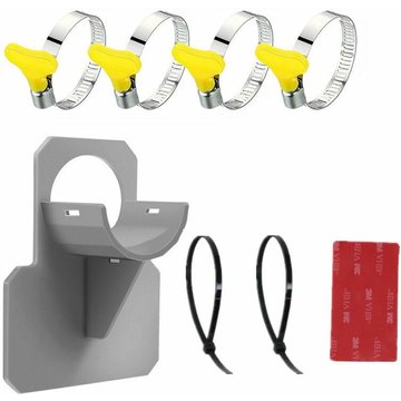 1Pcs SWYEOOT Supports de Tuyau de Piscine en Plastique, Support pour Tuyau d'eau de Piscine pour Piscine Hors Sol, avec 2 Colles et 4 Serre-Câbles, Empêche Le