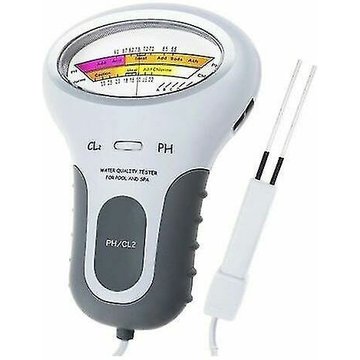 TUMALAGIA - 2 en 1 Testeur de mètre de chlore et pH PC-102, dispositif de test de qualité de l'eau de chlore Cl2 et mesure pH pour piscine