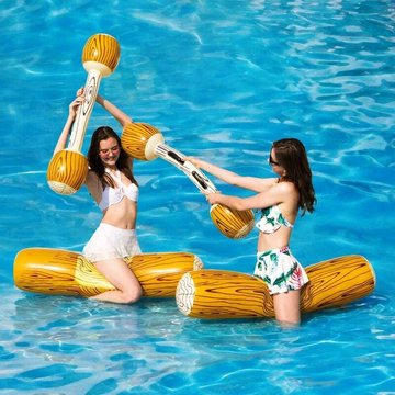 Ensemble de 2 pièces de jeux de sports nautiques gonflables Seenlin, radeaux flottants connectables pour enfants et adultes pour fête en piscine