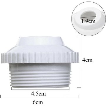 2 Pièces KINARITO Buse de Refoulement Piscine - Buse de Piscine Skimmer pour Piscines à Parois en Acier - Buse de Retour avec Tête Pivotante Accessoires de Piscine