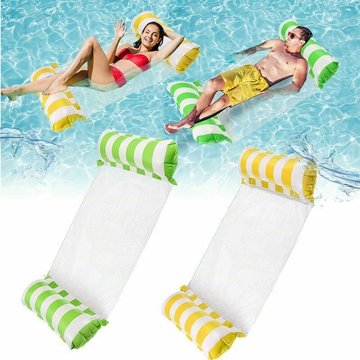 2 pièces HANBING Lit Flottant Gonflable Pliable, hamac d'eau, Chaise Longue Piscine, Salon Matelas pneumatique Piscine, hamac Gonflable Piscine