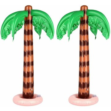 2 Pièces Palmiers Gonflables WAHAISON, Jouet de Piscine Décoration de Gonflables Palmiers Tropicaux pour Fête d'Été, Fête Hawaïenne et Fond de Plage Piscine