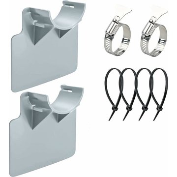 2 Supports de Tuyau de Piscine WAHAISON, pour tuyaux de 30 mm à 38 mm, Résistant aux ruptures, déchirures, crevaisons, compatible avec les piscines (Gris)