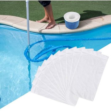 20 Pièces Chaussettes de Skimmer Seenlin, Chaussettes de Skimmer Lavables, Préfiltre Skimmer Réutilisable et Super Élastique pour Piscine