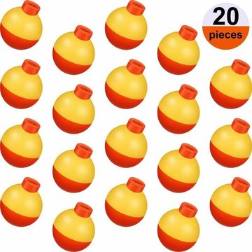 Tantue - 20 pièces de pêche Bobber flotteur de pêche Bobber bouton poussoir flotteur rond bouée ronde flotteur Bobber pour accessoires de pêche,