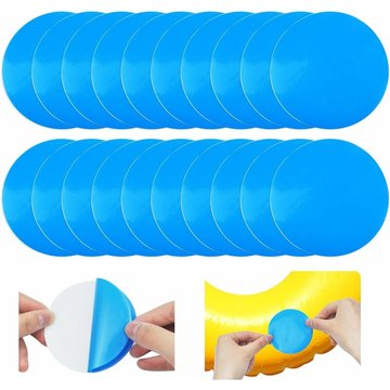 20pcs Patchs de Réparation Piscine Auto-Adhésifs PVC Patch de Doublure de Piscine Rustine Piscine Gonflable Inflatable Pool Repair Patches Outil de