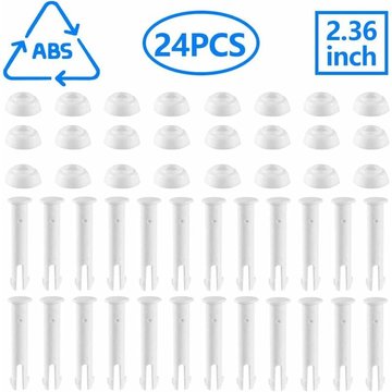24 Pcs Goupilles de Joint de Piscine SONIATKIA en Plastique et Joints en Caoutchouc, pour Piscines à Ossature Métallique Rondes Hors Sol