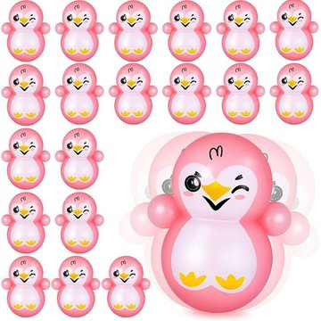 24 Pièces Mini Gobelet Jouet Pingouin Rose Mignon Gobelet Wobbler Jouets Jouet de Décompression de Bureau pour Bébé et Adulte Décompression Party