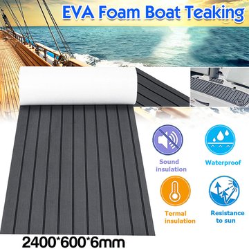 2.4m auto-adhésif EVA mousse panneau plancher imitant plaques décoratives de teck à rayures coussin de yacht pour piscine DMTOOL