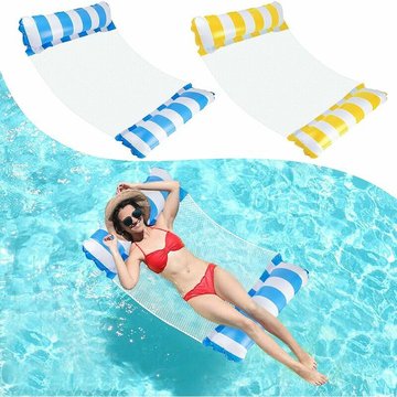 2Pcs TUMALAGIA Lit Flottant Gonflable Hamac Gonflable à Eau, 4 en 1 Chaise Longue Piscine Matelas Gonflable Piscine Hamac Gonflable Chaise Hamac à Eau pour Piscine