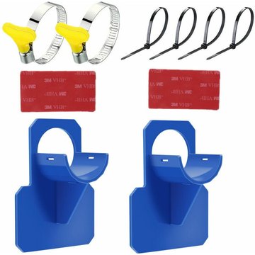 2Pcs Supports de Tuyau de Piscine en Plastique SWYEOOT, Support pour Tuyau d'eau de Piscine pour Piscine Hors Sol, avec 2 Colles et 4 Serre-Câbles, Empêche Le