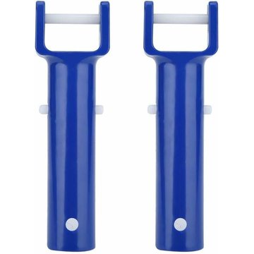 2pcs tête de V poignée bleue piscine YEURIé, V forme clip brosse manche de remplacement pour accessoires piscine