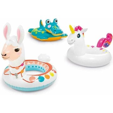 TUMALAGIA 3 pièces bouée tête animal 3-6 ans pour piscine (crocodile, alpaga, licorne)