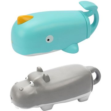 3 pièces ensemble voyage pistolet à eau jouet enfants, baignade piscine natation hippopotame baleine bain petit pistolet à eau Groupm