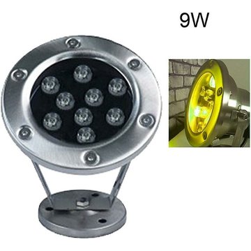 3w / 6w / 9w / 12w 12v 24v En acier inoxydable Led Fontaine Lumière Changement de couleur Imperméable à l'eau Lampe sous-marine Geyser extérieur