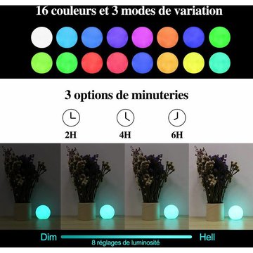 4 Pcs Lumière de Piscine Flottante GGNRALNY, IP68 Étanche Boule Lumineuse LED, Lampe de Piscine à LED 16 Couleurs RVB Changement avec Télécommande
