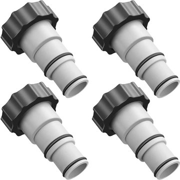 4 Pièces Adaptateur de Tuyau de Piscine Hazel, Raccord Piscine, Intex Piscine Adaptateur, Adaptateur de Tuyau de Rechange pour Pompes avec Filetage